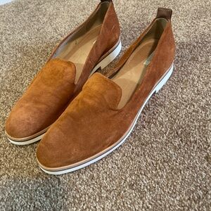 Ladies Geox Respira brown suede loafers
